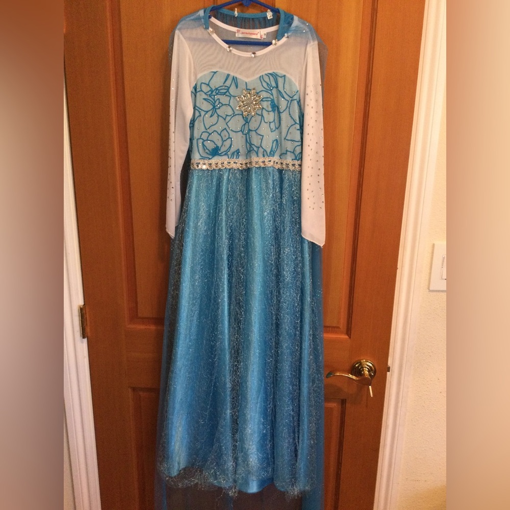 Elsa/ Ice Queen costume with detachable cape